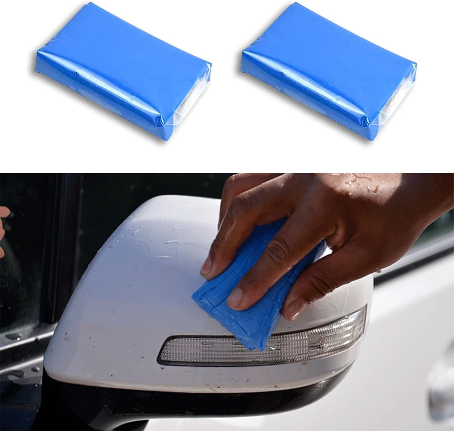 2PCS Car Clay Bar, Auto Detailing Magic Clay Bar Cleaner, Premium Grade Clay Bars, Auto Clean Wash Bars with Washing and Adsorption Capacity, Car Accessories Clay Bar for Cleaning Car (2PCS)