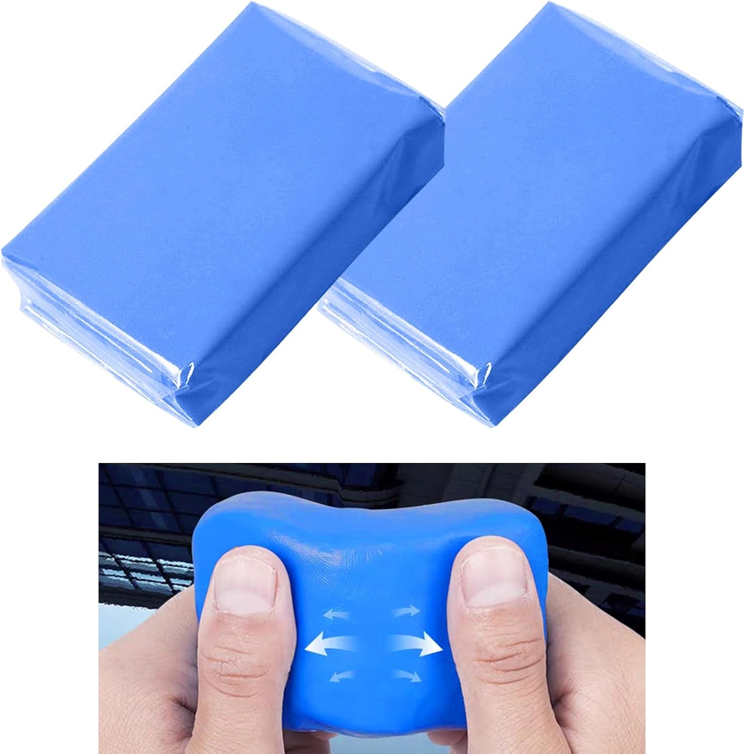 2PCS Auto Detailing Car Clay Bar Magic Clay Bar Cleaner Detailing Tools, Clay Bars for Car Detailing Clean Car Wash 100G Each