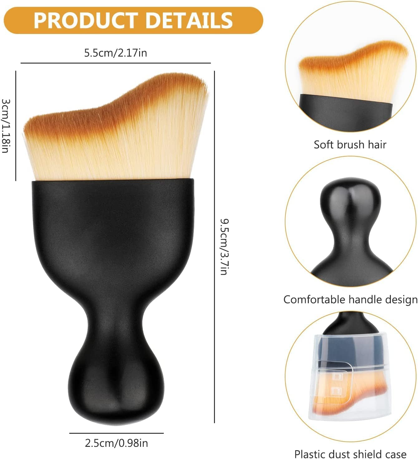 Zabernim Car Brush, Zabernim Car Interior Cleaning Tool, Car Cleaning Brush Dust Collectors, Curved Design Dirt Dust Clean Brushes, Engine Compartment and Dashboard(2 PCS) 01