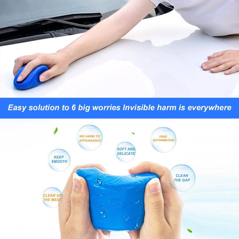 2PCS Car Clay Bar, Auto Detailing Magic Clay Bar Cleaner, Premium Grade Clay Bars, Auto Clean Wash Bars with Washing and Adsorption Capacity, Car Accessories Clay Bar for Cleaning Car (2PCS)