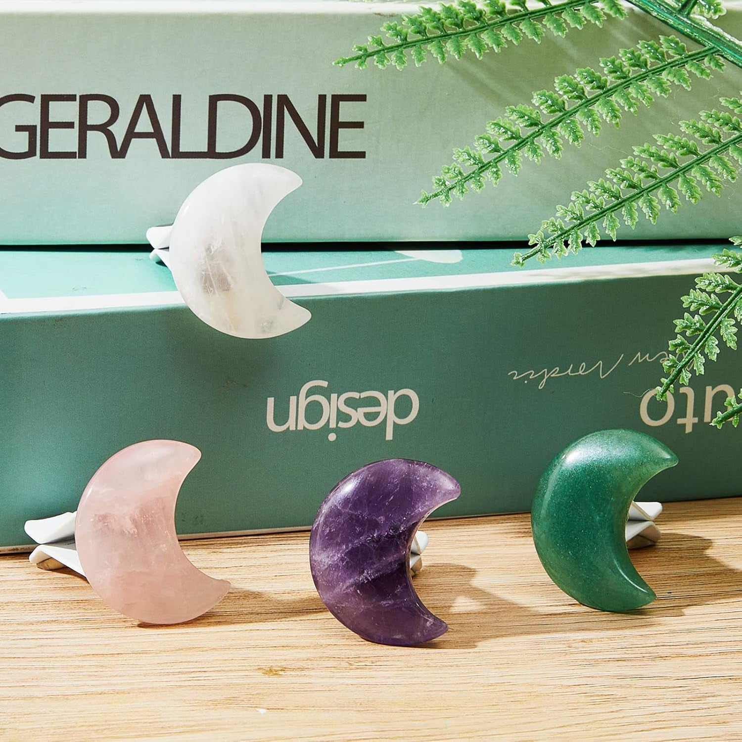 Moon Crystals Car Vent Clip Car Freshener Clip Car Accessories Car Accessories for Women Car Fresheners for Women Quartz Crystals Car Air Fresheners Vent Clips (Moon Style)