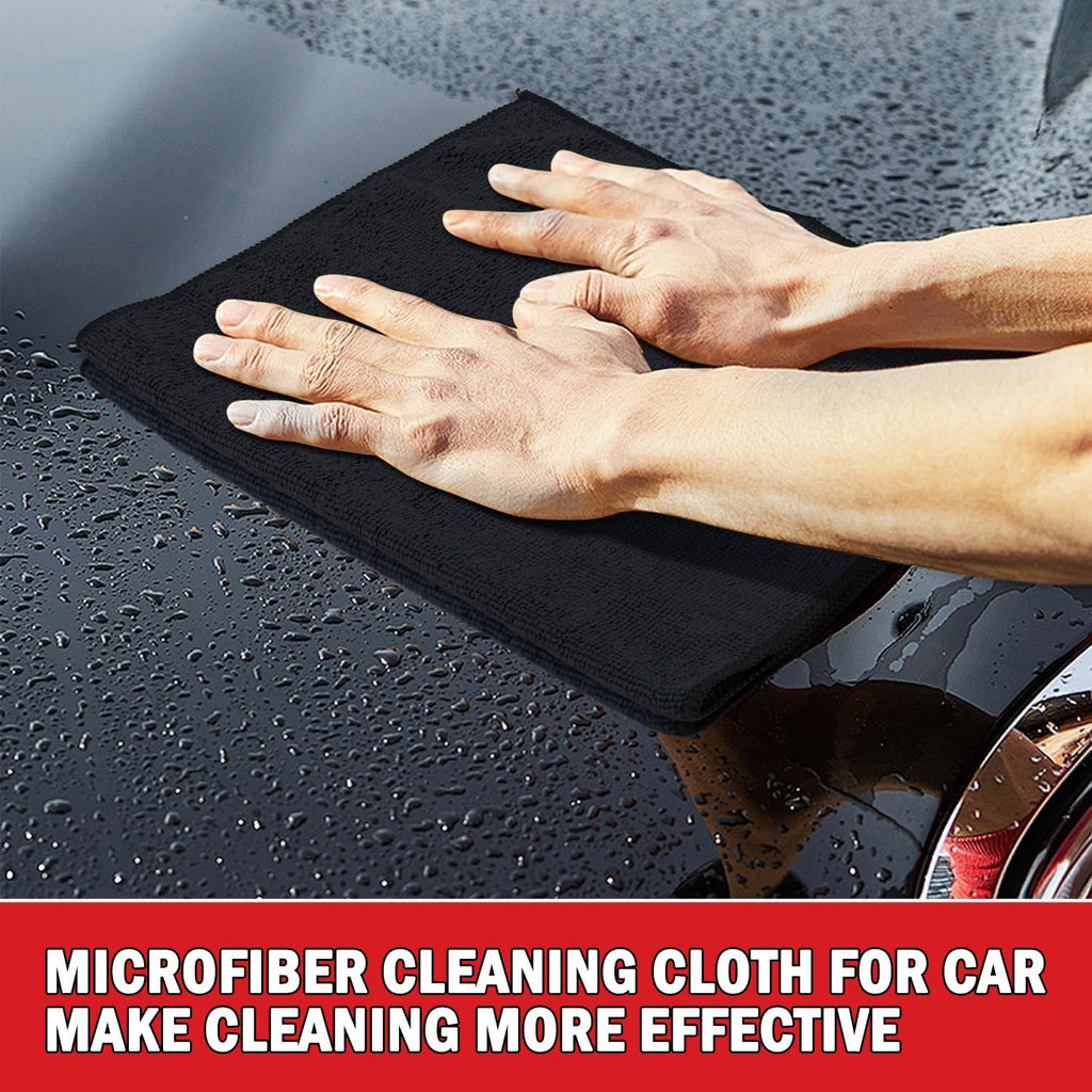 Microfiber Cleaning Cloth 24 Pack, Microfiber Towels for Cars, Soft & Absorbent Cleaning Rags, Premium Lint Free Shop Towels for House, Kitchen, Car, 12Inx16In
