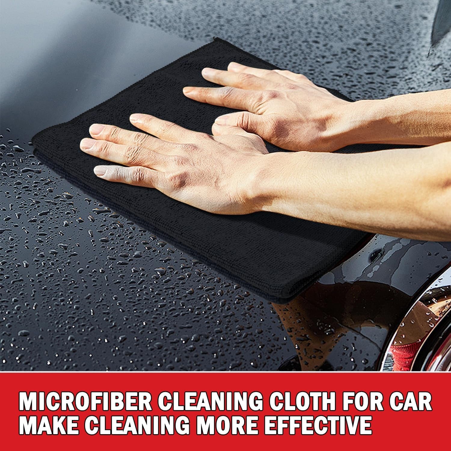 Microfiber Cleaning Cloth 24 Pack, Microfiber Towels for Cars, Soft & Absorbent Cleaning Rags, Premium Lint Free Shop Towels for House, Kitchen, Car, 12Inx16In